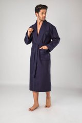Длинный мужской халат без капюшона ns 12680 lacivert 3XL