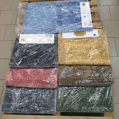 Комплект махрових килимків для ванної Vintage Mosso Cotton темно-зелений
