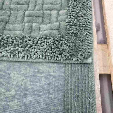 Комплект махрових килимків для ванної Vintage Mosso Cotton темно-зелений