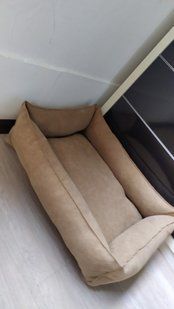 Лежак для домашних животных Rizo 60/45 см коричневый природа со съемным чехлом