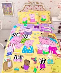 Детское постельное белье KF-02 сатин Свинка Пеппа В кроватку