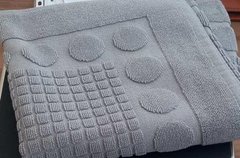 Серый махровый коврик в ванную 750 г/м2 50х70 Ножки
