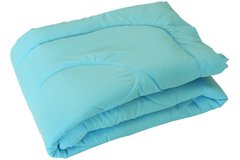 Зимнее силиконовое одеяло голубое в микрофибре 200х220