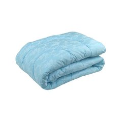 Набор подушка с зимним силиконовым голубым одеялом в микрофайбере