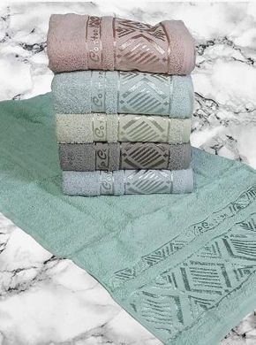 Набор махровых полотенец VIP Cotton Ecose в комплекте 6 шт, хлопок 50х90