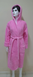 Длинный светло розовый женский халат с капюшоном Welsoft S