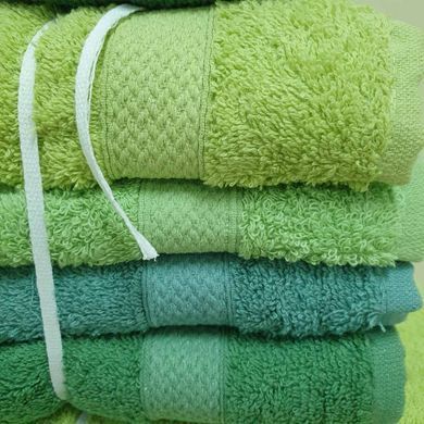 Набор из 4-х махровых полотенец Hasir Yesil из хлопка 50х90