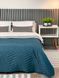 Стеганое покрывало Zigzag grey+indian teal двустороннее 140х215