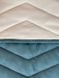 Стеганое покрывало Zigzag grey+indian teal двустороннее 140х215