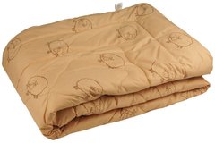 Демисезонное шерстяное одеяло Комфорт бежевое в бязи 200х220