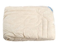 Зимнее силиконовое одеяло молочное в бязи 200х220