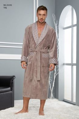 Длинный мужской халат без капюшона ns 15155 tas L/XL