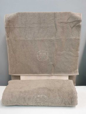 Кофейное махровое полотенце, плотностью 590 г/м2, из хлопка 50х100