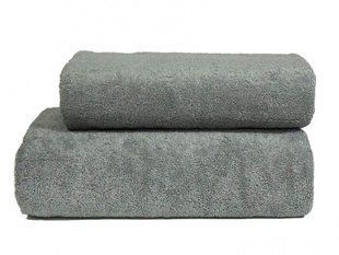 Светло серое полотенце Parisa 500г/м2, Flat Cotton, хлопок 70х140