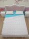 Постельное белье из фланели Буквы голубое Евро