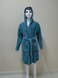 Темной голубой детский махровый халат с полосками Welsoft 5-6 лет