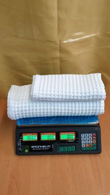 Комплект вафельных полотенец (2 шт) белого цвета