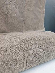 Однотонное махровое полотенце 590 г/м2 кофейное, хлопок 70х150