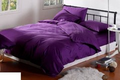 Однотонный фиолетовый постельный комплект белья из сатина Stripe Семейный