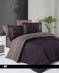 Комплект белья из Satin Deluxe Serenity Purple-Lilac Евро