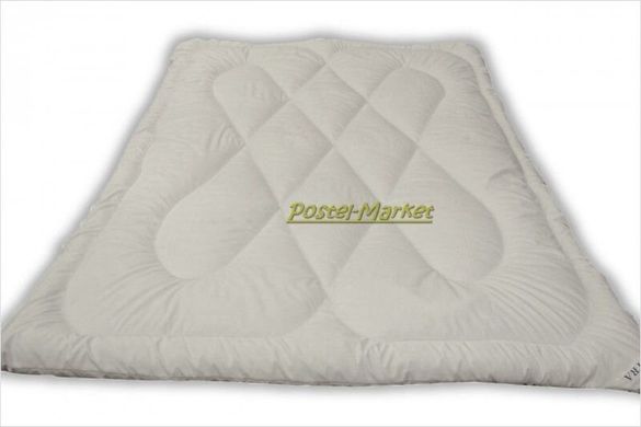Зимнее силиконовое одеяло белое в микрофибре с узорной стежкой 140х205