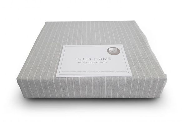 Пододеяльник Stripe Grey-White Hotel Collection U-tek хлопок серый 143х210