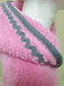 Розовый махровый халат Welsoft для подростков с полосками 13-14 лет