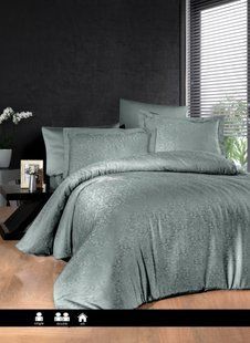 Постельное белье Misra moonmist из однотонного сатинового жаккарда Евро