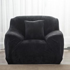 Замшевий чохол для крісла 90х140 Чорний з мікрофібри
