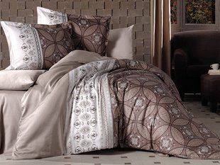 Постельный комплект Sateen Aran Ivore v2 Узор Евро