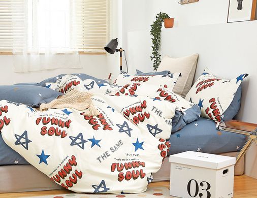 Сатиновое детское постельное белье K-52 Надписи В кроватку