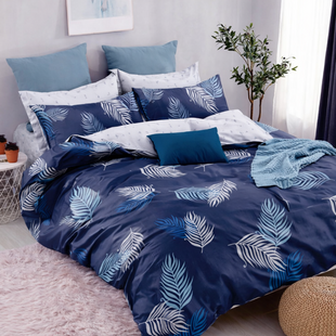 Постельное белье бязь люкс Легкость Blue Евро