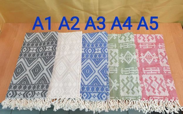 Пляжное полотенце Peshtemal 200 г/м2 - A5 розовый узор