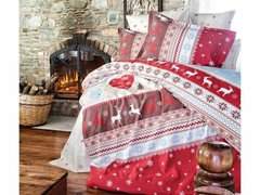 Фланелевое постельное белье Aran Christmas Новогоднее Евро