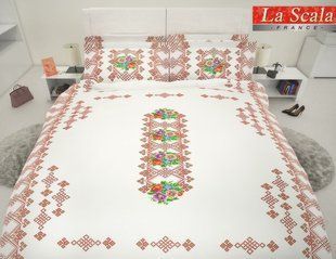 Комплект білизни P-048 Сатин фотопринт 3D La Scala в українському стилі Сімейний
