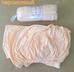 Трикотажная простынь на резинке персиковея-1 180х200