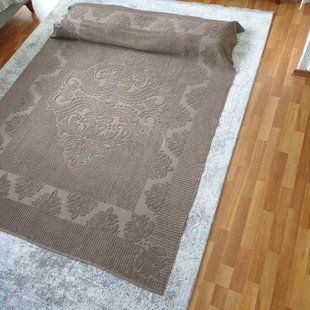 Коричневая махровая простынь BERFIN KAFVE 160х220