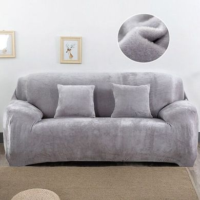 Чехол на трехместный диван 195х230 Серый из микрофибры