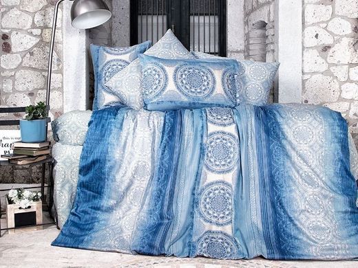 Постільний комплект Sateen Aran Kolorada V1 блакитне Полуторний