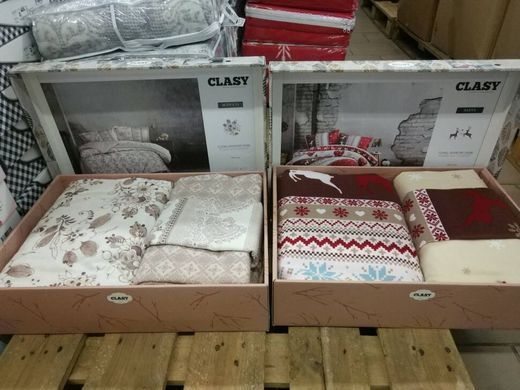 Фланелевое постельное белье Aran Christmas Новогоднее Евро