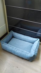 Лежак для домашних животных Rizo голубой нежный со съемным чехлом 50х70