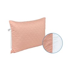 Силиконовая подушка персиковая в микрофибре 50х70