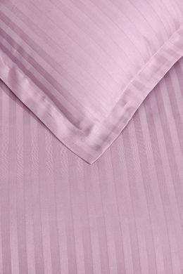 Постельное белье однотонного лилового цвета Vertical Stripe Sateen Lila Полуторный