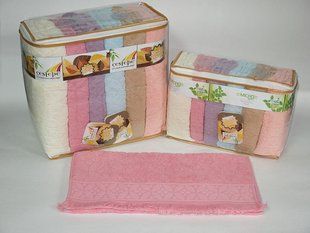 Комплект полотенец Cotton Delux (6 шт) Leonardo Sacakli, жаккард 70х140