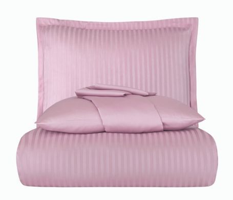Постельное белье однотонного лилового цвета Vertical Stripe Sateen Lila Полуторный
