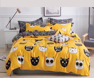 Постельное белье из бязи Кошачий Рок Двуспальный