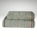 Махровое полотенце Stripe , 100% хлопок Jacquard оливковый &mdash; 600 г/м&sup2; 50х90