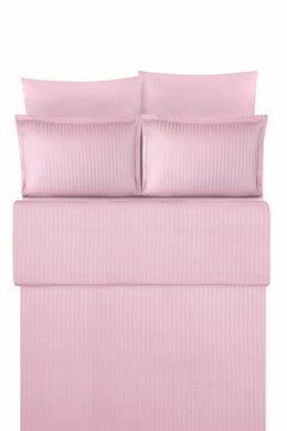 Постельное белье однотонного лилового цвета Vertical Stripe Sateen Lila Семейный
