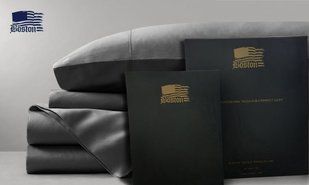 Наволочка Grey сатинова Jefferson сіра з планкою 70х70