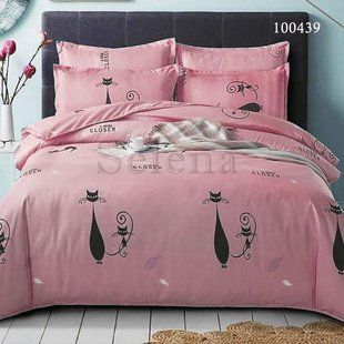 Постельное белье из бязи Коты Египетские pink Евро